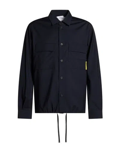 Spiewak Man Shirt Midnight Blue Size L Polyester, Wool, Elastane