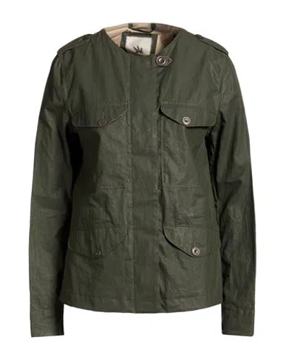 Spiewak Woman Jacket Military Green Size S Linen, Resin