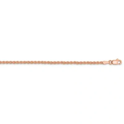 Pre-owned Spiga 14k Rose Gold 2mm Solid Plain  Chain W/ Lobster Clasp 16" - 30"