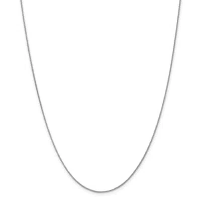 Pre-owned Spiga Real 14kt White Gold 30 Inch .85mm  With Spring Ring Clasp Chain; 30 Inch