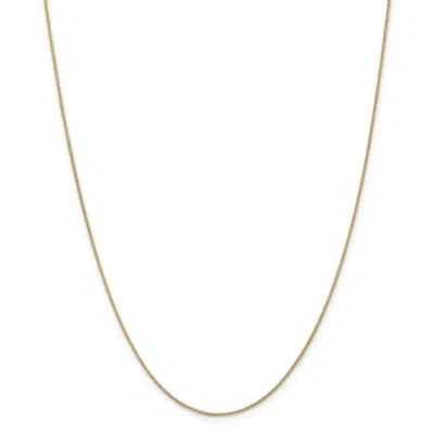 Pre-owned Spiga Real 14kt Yellow Gold 30 Inch .85mm  With Spring Ring Clasp Chain; 30 Inch