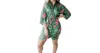 Spikes And Seams Palm Leaf Bridesmaid Robe In Oasis Pink In Multi