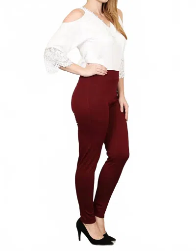 Spin All The Buzz Leggings In Merlot