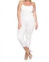 Spin Crop Capri Ponte Legging In White