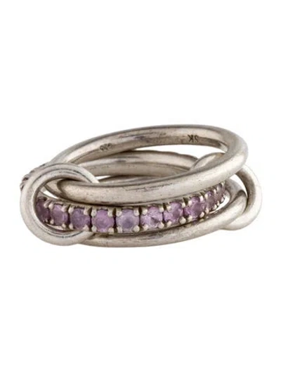 Pre-owned Spinelli Kilcollin 1.27ctw Sapphire Petunia Rolling Ring In Multi