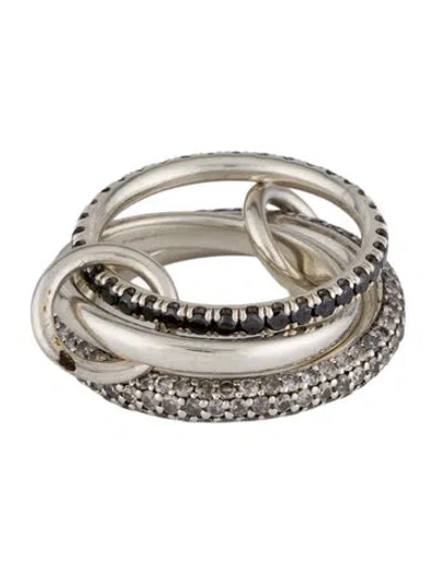 Pre-owned Spinelli Kilcollin 1.88ctw Diamond Solaris Gris Pavé Noir Ring In Multicolor