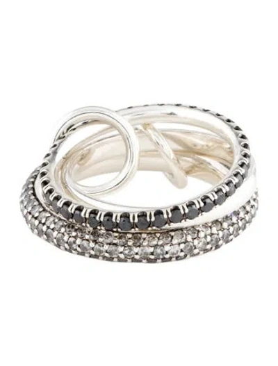 Pre-owned Spinelli Kilcollin 1.88ctw Diamond Solaris Gris Pavé Noir Ring In Multicolor