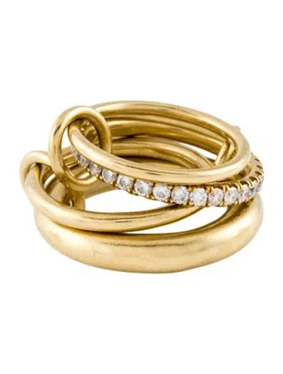 Pre-owned Spinelli Kilcollin 18k 1.24ctw Diamond Luna Ring In Multi