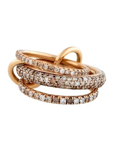 Pre-owned Spinelli Kilcollin 18k 2.80ctw Diamond Rolling Ring In Multicolor