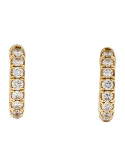 Pre-owned Spinelli Kilcollin 18k Diamond Huggie Earrings In Multicolor