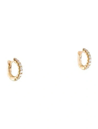 Pre-owned Spinelli Kilcollin 18k Diamond Mini Micro Huggie Earrings In Multi