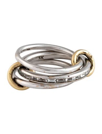 Pre-owned Spinelli Kilcollin 18k Diamond Sonja Sg Ring In Multicolor