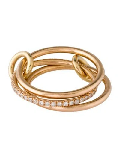 Pre-owned Spinelli Kilcollin 18k Diamond Sonny Band In Multicolor