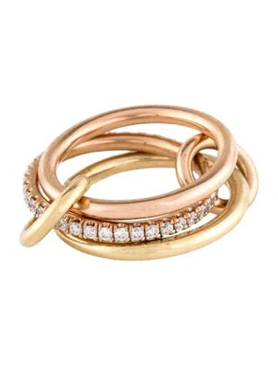 Pre-owned Spinelli Kilcollin 18k Diamond Sonny Band In Multicolor