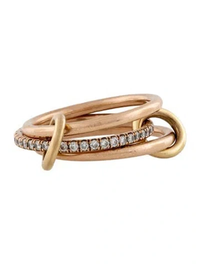 Pre-owned Spinelli Kilcollin 18k Diamond Sonny Ring In Multicolor