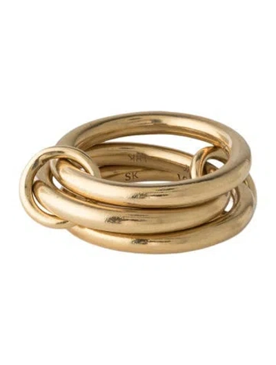 Pre-owned Spinelli Kilcollin 18k Taurus Rolling Ring In Multicolor