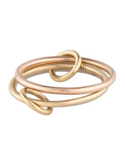Pre-owned Spinelli Kilcollin 18k Tri-color Band In Multicolor