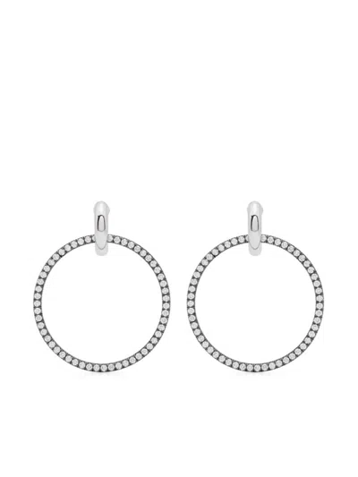 Spinelli Kilcollin 18k White Gold Casseus Diamond Hoop Earrings In Silver