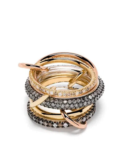 Spinelli Kilcollin 18k Yellow And Rose Gold Leo Diamond Linked Ring