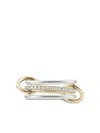 Spinelli Kilcollin 18k Yellow And White Gold Three Link Diamond Ring In Gold