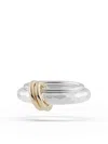 Spinelli Kilcollin Women's Agon Vulcan 18k Gold And Sterling Silver Linked Rings In Silver
