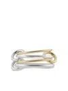Spinelli Kilcollin 18k Yellow Gold And Silver Pisces Four Link Ring In Multi