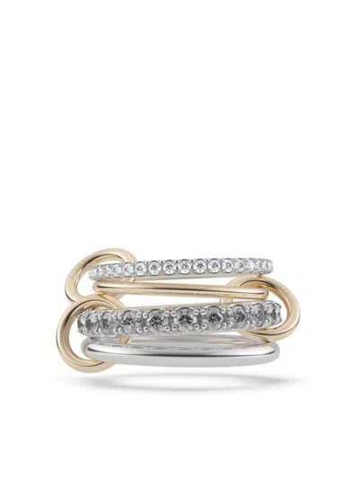 Spinelli Kilcollin 18k Yellow Gold Aquarius Diamond Ring In Silver