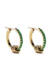 Spinelli Kilcollin 18k Yellow Gold Ara Emerald Hoop Earrings In Gold