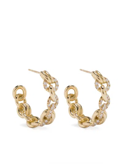 Spinelli Kilcollin 18k Yellow Gold Fused Serpens Diamond Earrings