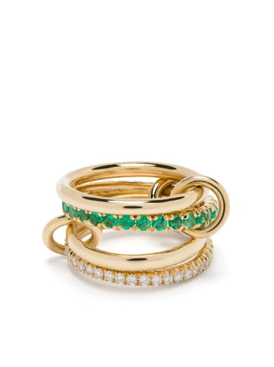 Spinelli Kilcollin 18k Yellow Gold Halley Emerald And Diamond Ring