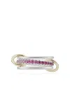 Spinelli Kilcollin 18k Yellow Gold Pink Sapphire Interlocking Ring In Metallic