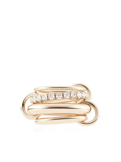 Spinelli Kilcollin 18kt Rose Gold Four Link Luna Rose Diamond Ring