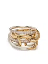 Spinelli Kilcollin 18k Yellow And White Gold Diamond Linked Rings In Gold