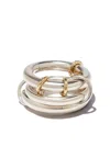 Spinelli Kilcollin 18kt Yellow Gold And Sterling Silver Hydra Linked Ring In Silver