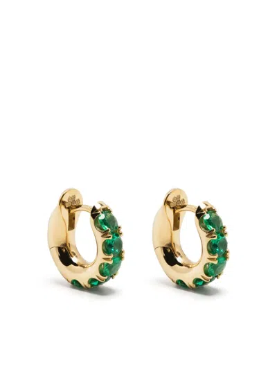 Spinelli Kilcollin Mini Macro 18kt Gold Single Earring With Emeralds In Green