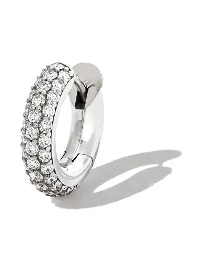 Spinelli Kilcollin 18kt Yellow Gold Pavé Set Huggie Hoop Earring