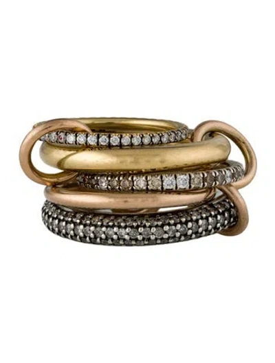 Pre-owned Spinelli Kilcollin 2.33ctw Diamond 5 Band Plexus Ring In Multi