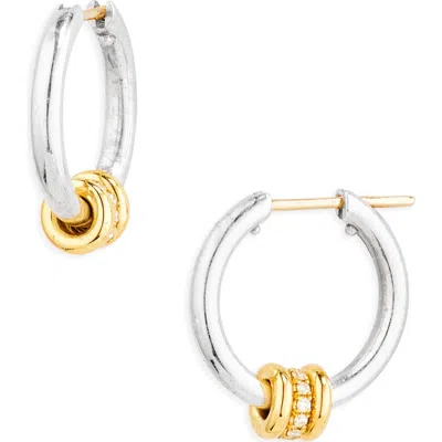 Spinelli Kilcollin Ara Duo Diamond Pavé Hoop Earrings In Multi