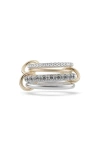 Spinelli Kilcollin Arla Linked Diamond Rings In Gold