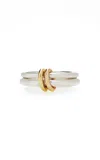 Spinelli Kilcollin Calliope Sterling Silver; 18k Yellow And Rose Gold Ring