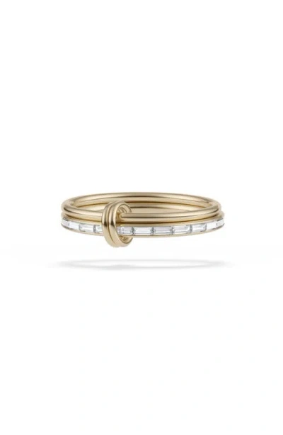 Spinelli Kilcollin Callisto Baguette Diamond Linked Stack Ring In Gold