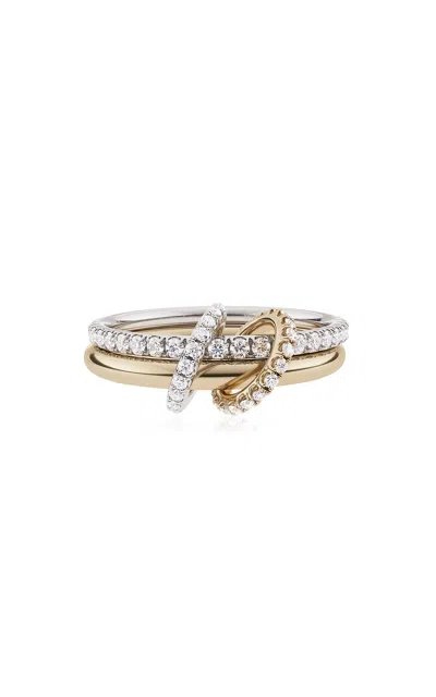 Spinelli Kilcollin Ceres 18k Yellow And White Gold Diamond Ring In Multi