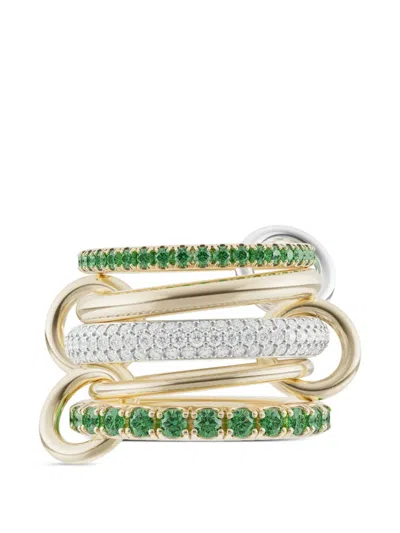 Spinelli Kilcollin Chloe Vert Ring Mit Diamanten Und Smaragd In Gold