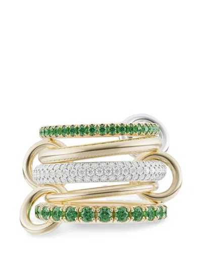Spinelli Kilcollin Chloe Vert Emerald And Diamond Ring In Metallic