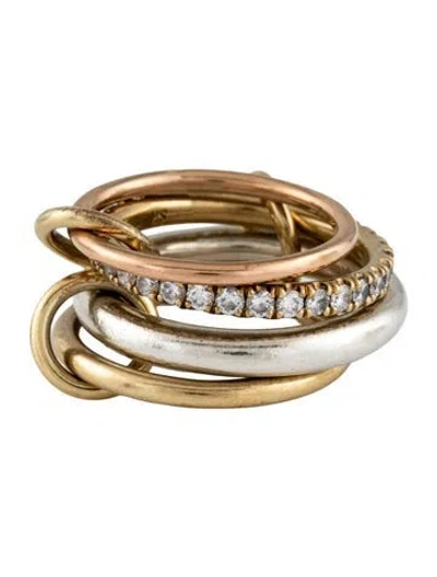 Pre-owned Spinelli Kilcollin Diamond Janssen Mx Ring In Multicolor
