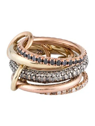 Pre-owned Spinelli Kilcollin Diamond Leo Mx Ring In Multi