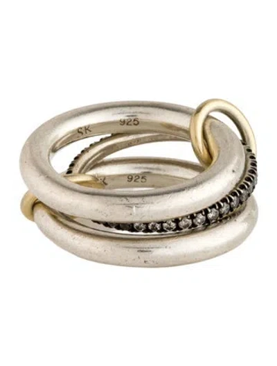 Pre-owned Spinelli Kilcollin Diamond Libra Gris Ring In Multicolor