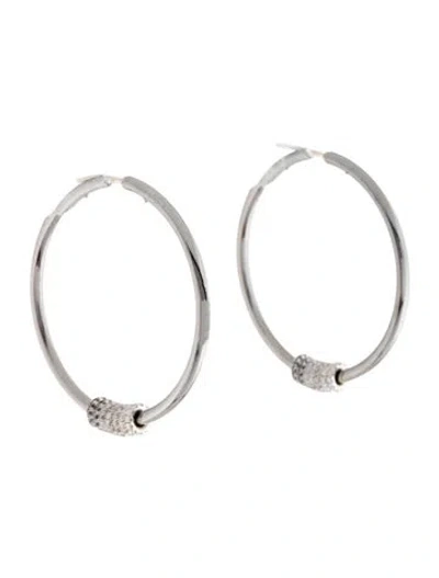 Pre-owned Spinelli Kilcollin Diamond Pegasus Hoop Earrings In Multicolor