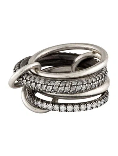Pre-owned Spinelli Kilcollin Diamond Rolling Ring In Multi