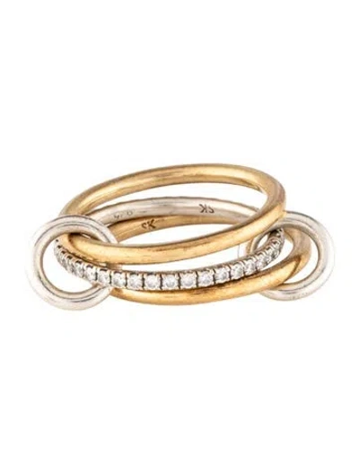 Pre-owned Spinelli Kilcollin Diamond Rolling Ring In Multicolor